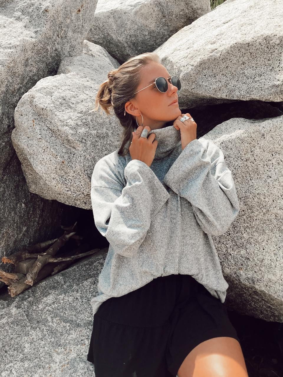 SWEATER FLORENCIA OVERSIZE GRIS