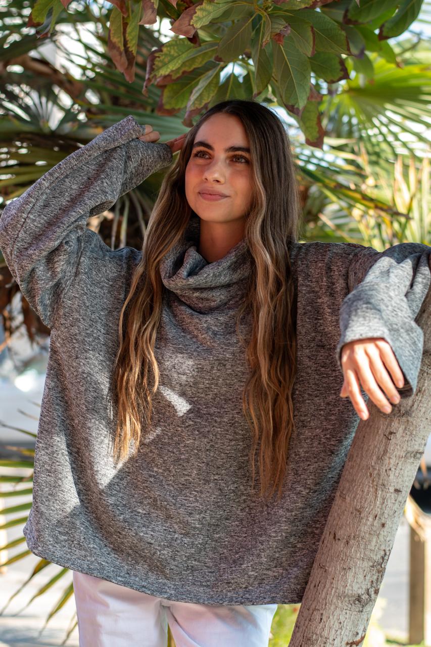 SWEATER FLORENCIA OVERSIZE GRIS